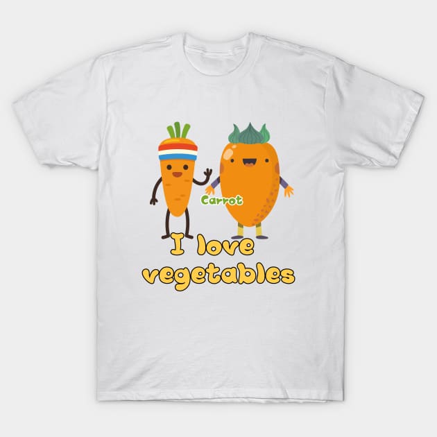 I love vegetables,Carrot T-Shirt by zzzozzo